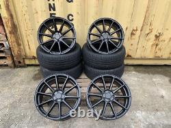 Jantes alliage BMW 19' style compétition, décalées + 4 pneus neufs 5x120 concaves