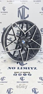Jantes alliage BMW 20 813M M8 Style neuves 5x120 décalées finition diamantée