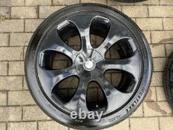 Jantes alliage BMW authentiques 19 style 121 ellipsoïde noir, avec pneus, 5x120, 8,5/9