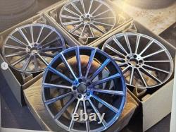 Jantes alliage Mercedes style turbine polies gris gunmetal 20 pouces x4 5x112