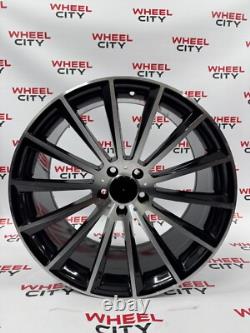 Jantes alliage style turbine noires polies Mercedes 20 pouces x4 5x112
