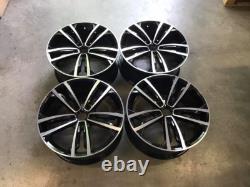 Jantes en alliage 18 x4 GTD Style Séville noires brillantes usinées pour VW Golf MK5 MK6 MK7