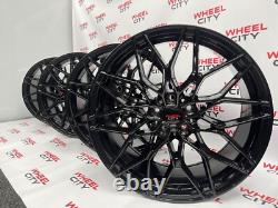 Jantes en alliage 20 pouces Style BMW 4x en noir brillant - Adaptation BMW 5x112 décalée 1000m