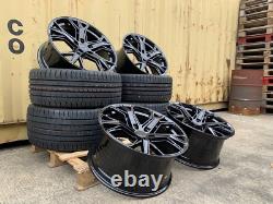 Jantes en alliage 4 X 19 Rs5 Rs3 Rs6 + pneus pour Audi A5 et A7 noir brillant