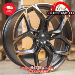 Jantes en alliage 4 x 19 Cupra 5-T Style Mat Noir/Rim Bronze compatibles avec Audi A3 (5x112)