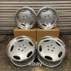 Jantes en alliage AMG Aero Monoblock 18 style Mercedes Argent 5x112 décalées