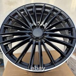 Jantes en alliage AMG style turbine 4 x 20 2024 noires/polies décalées pour Mercedes E-Class