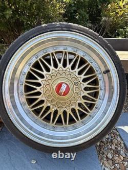Jantes en alliage BBS style 4x100 8x18 pouces dorées Mini BMW VW