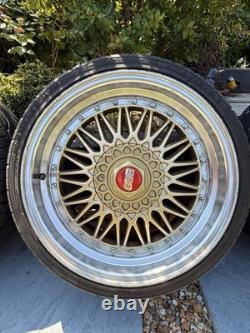 Jantes en alliage BBS style 4x100 8x18 pouces dorées Mini BMW VW