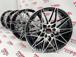 Jantes en alliage BMW 666M Style 18 pouces avec face usinée noire 5x120 série 1/2/3/4/5