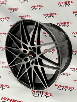 Jantes en alliage BMW 666M Style 18 pouces avec face usinée noire 5x120 série 1/2/3/4/5