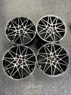 Jantes en alliage BMW 666M Style 18 pouces avec face usinée noire 5x120 série 1/2/3/4/5