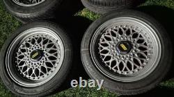 Jantes en alliage Bbs style 15 x 8 15x7 4x100 4x108 MX5 Ford E30 Jantes en alliage Bbs style 15 x 8 15x7 4x100 4x108 MX5 Ford E30