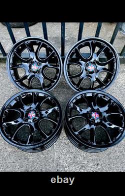 Jantes en alliage Genuine Mini Cooper R série 2 pièces style 98 à rayons en toile NOIR BRILLANT
