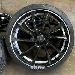 Jantes en alliage Satin Black de style Audi A3 S3 19 pouces avec pneus 235/35/19 en exposition