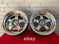 Jantes en alliage Work Meister S1 style à profond déport 4X 18 5X100 5X112 pour Subaru VW