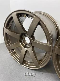 Jantes en alliage de style JDM 5x114.3 17 pouces 9J larges bronze