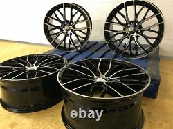 Jantes en alliage noires polies de style M5 de 20 pouces 405m adaptées aux séries BMW 3 4 5 6