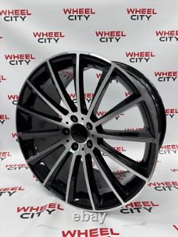 Jantes en alliage noires polies de style turbine Mercedes de 20 pouces x4 5x112