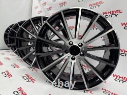 Jantes en alliage noires polies de style turbine de 19 pouces pour la plupart des MERCEDES