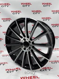 Jantes en alliage noires polies de style turbine de 19 pouces pour la plupart des MERCEDES