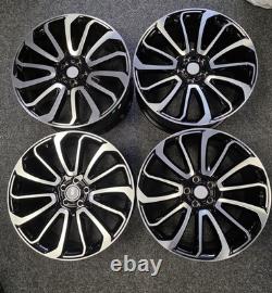 Jantes en alliage noires polies de style turbine de 22 pouces pour Land/Ranger Rover x4 Neuf