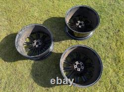 Jantes en alliage noires style Turbo décalées 3 x 21 pouces pour Porsche Macan 5x112 10J 9J