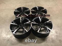 Jantes en alliage noires usinées de style RS6 Performance 20 2020 Audi A4 A6 A8 5x112