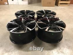 Jantes en alliage noires usinées de style RS6 Performance 20 2020 Audi A4 A6 A8 5x112
