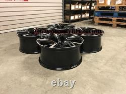 Jantes en alliage noires usinées de style RS6 Performance 20 2020 Audi A4 A6 A8 5x112