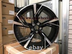 Jantes en alliage noires usinées de style RS6 Performance 20 2020 Audi A4 A6 A8 5x112