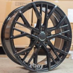 Jantes en alliage noires x4 18 Vw Golf style Santiago Golf GTD GTI Caddy Passat Audi