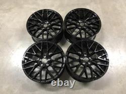 Jantes en alliage style 21 R8 V10 noires brillantes usinées pour Audi A7 S7 RS7 A5 S5