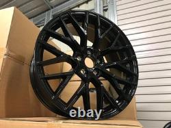 Jantes en alliage style 21 R8 V10 noires brillantes usinées pour Audi A7 S7 RS7 A5 S5
