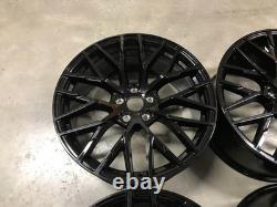 Jantes en alliage style 21 R8 V10 noires brillantes usinées pour Audi A7 S7 RS7 A5 S5