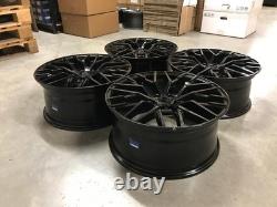 Jantes en alliage style 21 R8 V10 noires brillantes usinées pour Audi A7 S7 RS7 A5 S5