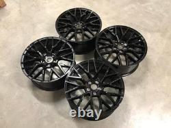 Jantes en alliage style 21 R8 V10 noires brillantes usinées pour Audi A7 S7 RS7 A5 S5