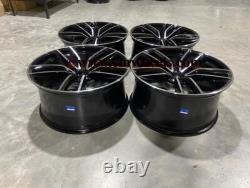 Jantes en alliage style E53 20 pouces noires brillantes polies Mercedes Classe E W205 W213