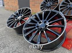 Jantes en alliage style turbine Mercedes 18 AMG 5x112 noires polies
