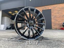 Jantes en alliage style turbine Mercedes 18 AMG 5x112 noires polies