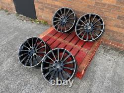 Jantes en alliage style turbine Mercedes 18 AMG 5x112 noires polies