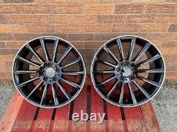 Jantes en alliage style turbine Mercedes 18 AMG 5x112 noires polies