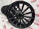 Jantes En Alliage Style Turbine Mercedes Noires Brillantes De 19 Pouces, Compatibles Avec La Plupart Des Mercedes.
