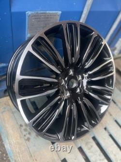 NOUVEAUX 4x 22 ROUES EN ALUMINIUM STYLE RANGE ROVER 5x 108 VELAR NOIR BRILLANT