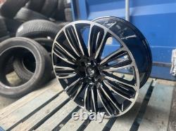 NOUVEAUX 4x 22 ROUES EN ALUMINIUM STYLE RANGE ROVER 5x 108 VELAR NOIR BRILLANT