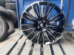 NOUVEAUX 4x 22 ROUES EN ALUMINIUM STYLE RANGE ROVER 5x 108 VELAR NOIR BRILLANT