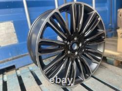 NOUVEAUX 4x 22 ROUES EN ALUMINIUM STYLE RANGE ROVER 5x 108 VELAR NOIR BRILLANT