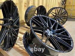 NOUVEAUX JANTES EN ALUMINIUM STYLE RANGE ROVER SPORT 4x 22 VELAR 5x108 5x120 NOIR BRILLANT