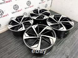 NOUVELLES JANTES EN ALUMINIUM STYLE AD 20 5 x 112 NOIR ET COUPE DIAMANT A5 A6 A7 A8 Q3
