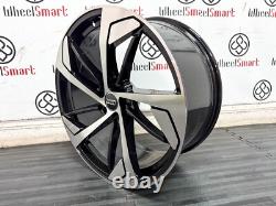NOUVELLES JANTES EN ALUMINIUM STYLE AD 20 5 x 112 NOIR ET COUPE DIAMANT A5 A6 A7 A8 Q3